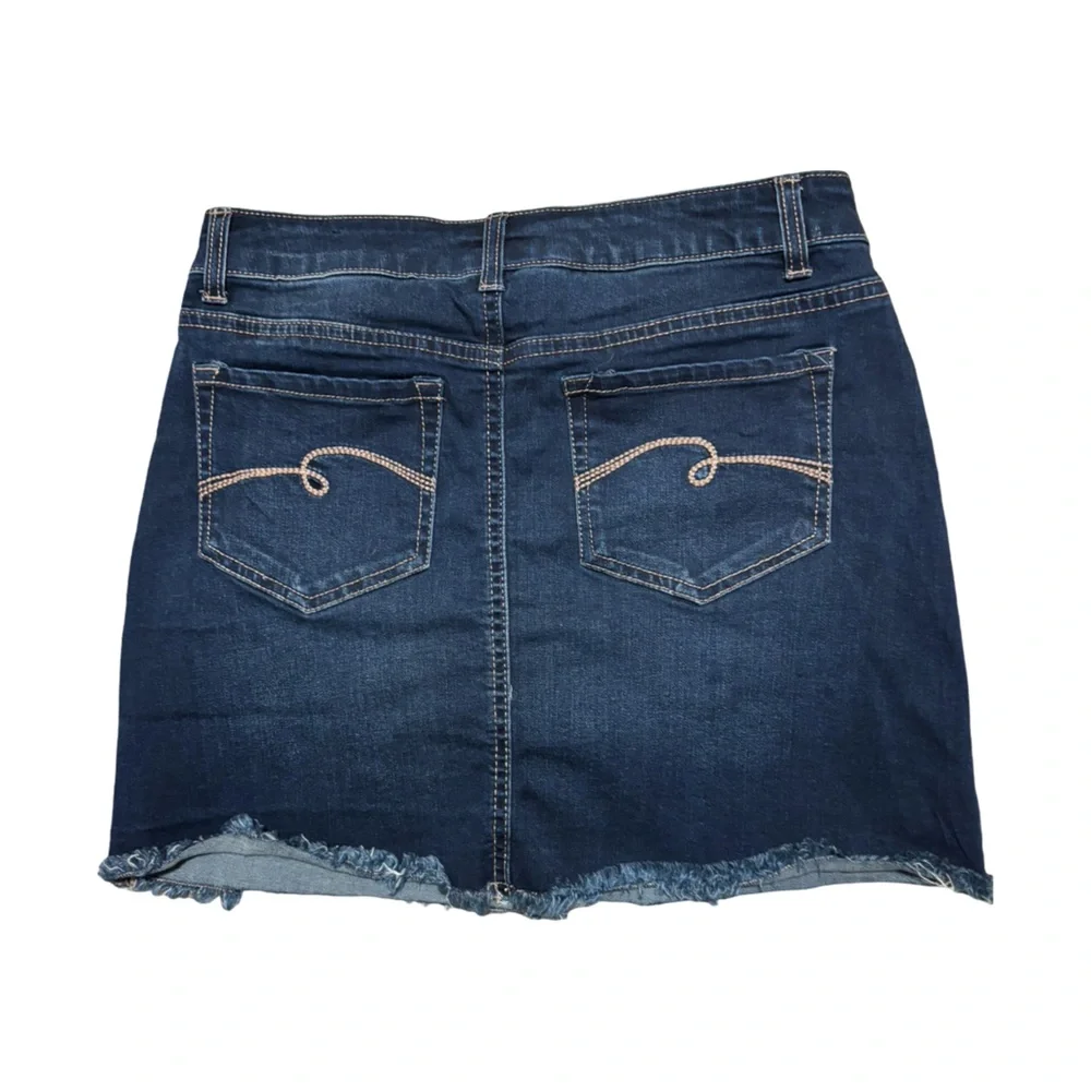 Justice Dark Wash Studded Denim Mini Skirt/Skort Youth Size 16